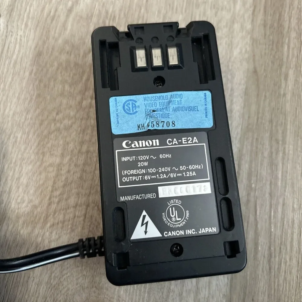 Canon Compact Power Supply Adaptor CA-E2A Camcorder Battery Pack Cable Tested
